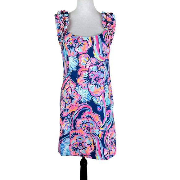 Lilly Pulitzer Floral Dress in Pink and Blue - Picture 3 of 14